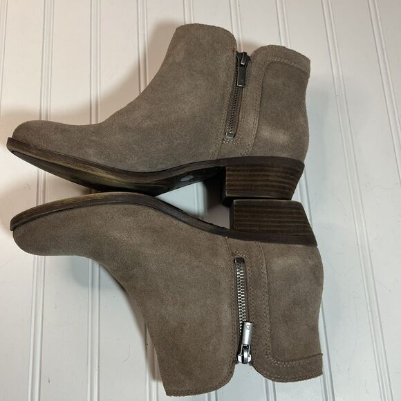 Lucky Brand Womens Suede Leather Ankle Booties Tan 8M - Picture 8 of 12